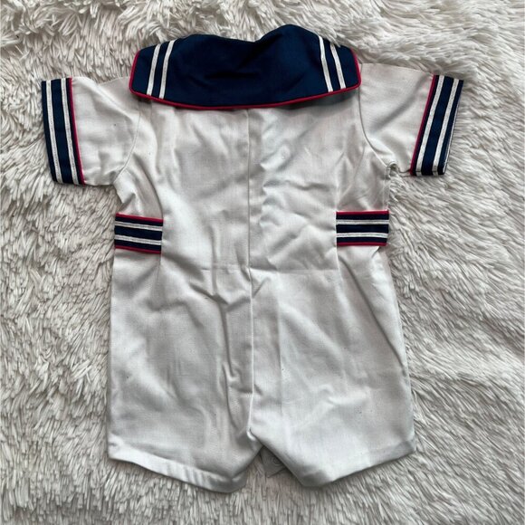 Vintage Little Bit Sailor Baby Romper & Snap Closure‎ 12 Mos - Picture 2 of 7